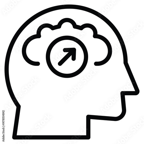 Behavior icon line vector illustration
