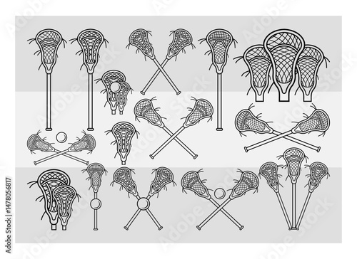 Lacrosse Stick SVG Silhouette Bundle, Lacrosse Silhouette, Sports Svg, Lacrosse Ball Svg, Ball Svg, Lacrosse Png, Lacrosse Svg Images, Cut Files