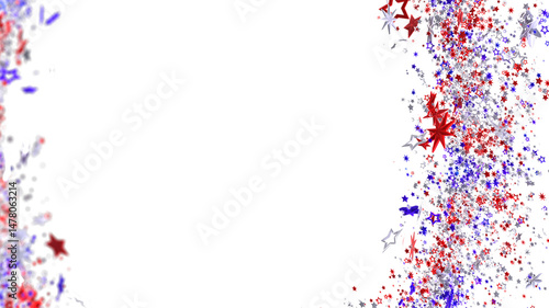 Wallpaper Mural Red, white, and blue stars burst across a white background. Perfect for Independence Day designs. Torontodigital.ca