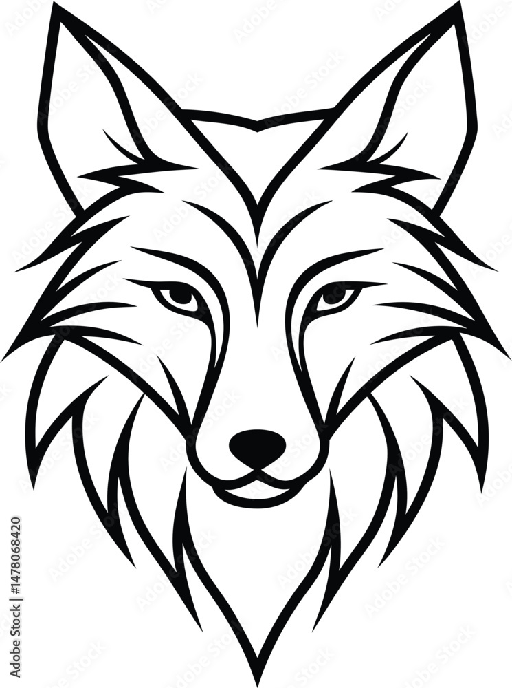 Obraz premium abstract wolf head silhouette