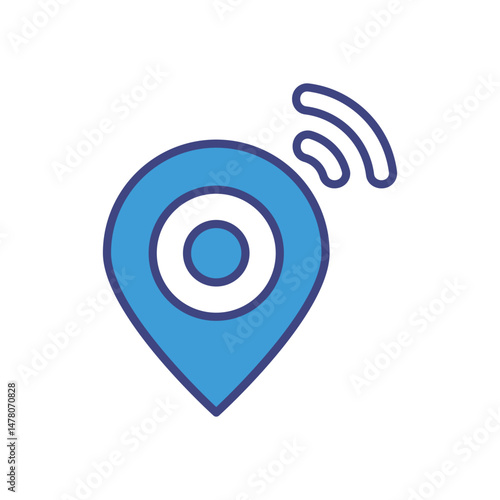 Active Location Icon Vector Stock Illustration