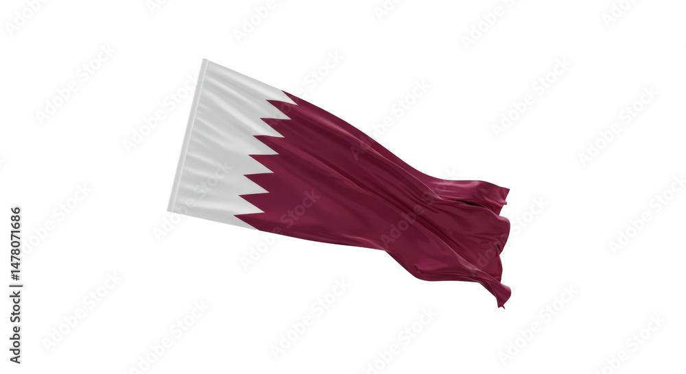 Waving Flag Of Qatar Isolated on transparent background, Qatar Flag PNG Waving Flag Of Qatar Isolated on transparent background, Qatar Flag PNG