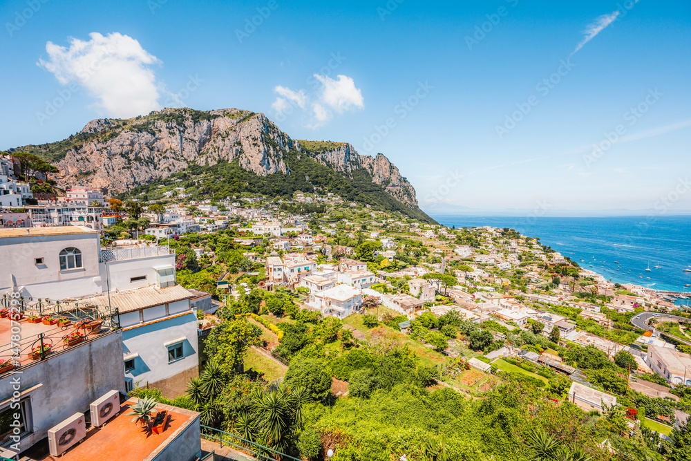 Harbor, Marina Grande on the beautiful Mediterranean island of Capri, Italy