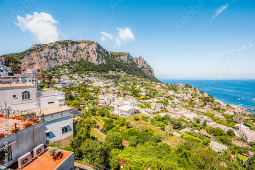 Obraz na płótnie Harbor, Marina Grande on the beautiful Mediterranean island of Capri, Italy w salonie