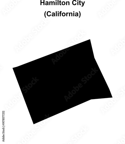 Hamilton City (California) blank outline map