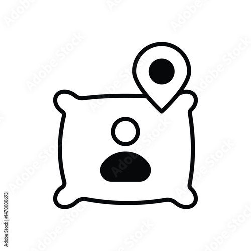 Overnight Stay Icon Vector Stock Illustration