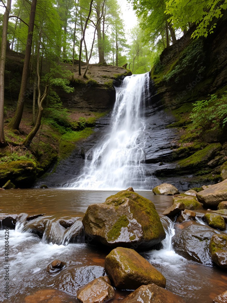 Waterfall in the national park Sumava-Czech Republic Waterfall in the national park Sumava-Czech Republic