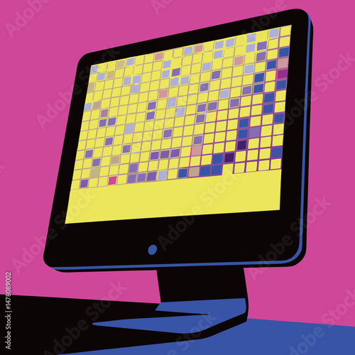 flat screen tv with lcd monitor