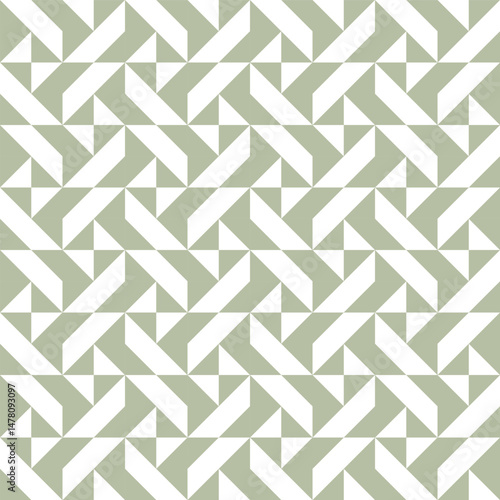 Pastel monochrome abstract geometric quilt pattern, vector background