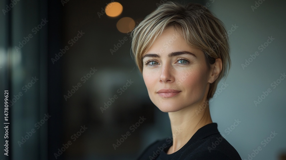 Fototapeta premium Confident woman, looking forward