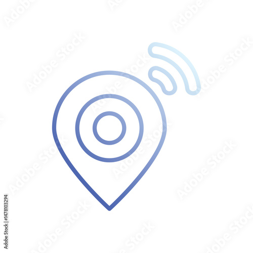 Active Location Icon Vector Stock Illustration