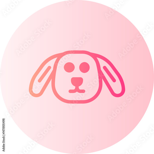 rabbit gradient icon
