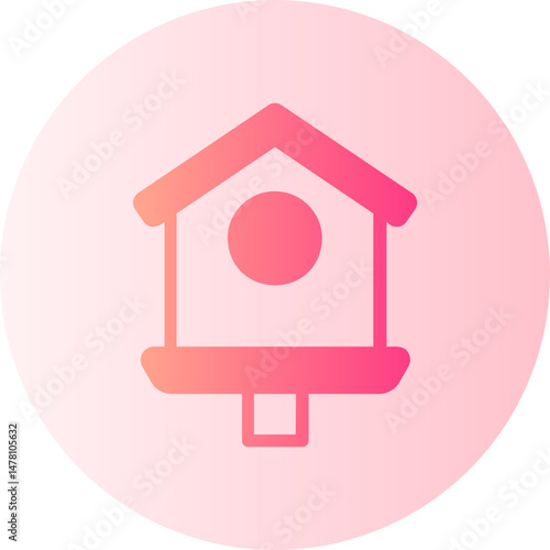 bird house gradient icon