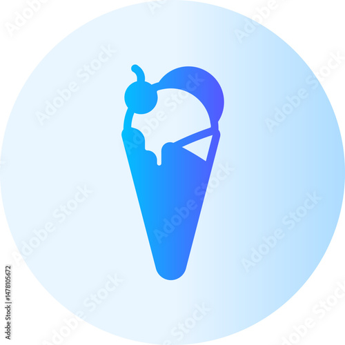 ice cream gradient icon