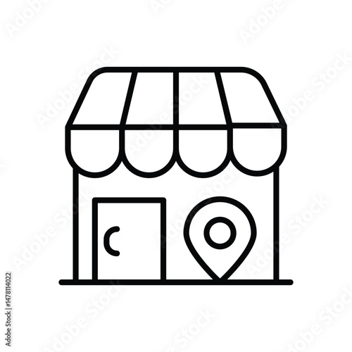 Shop Icon Vector Stock Illustration