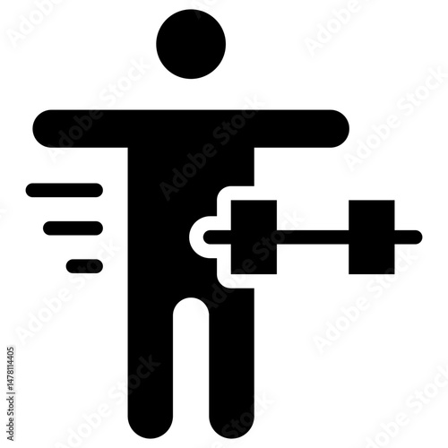 aerobics solid icon