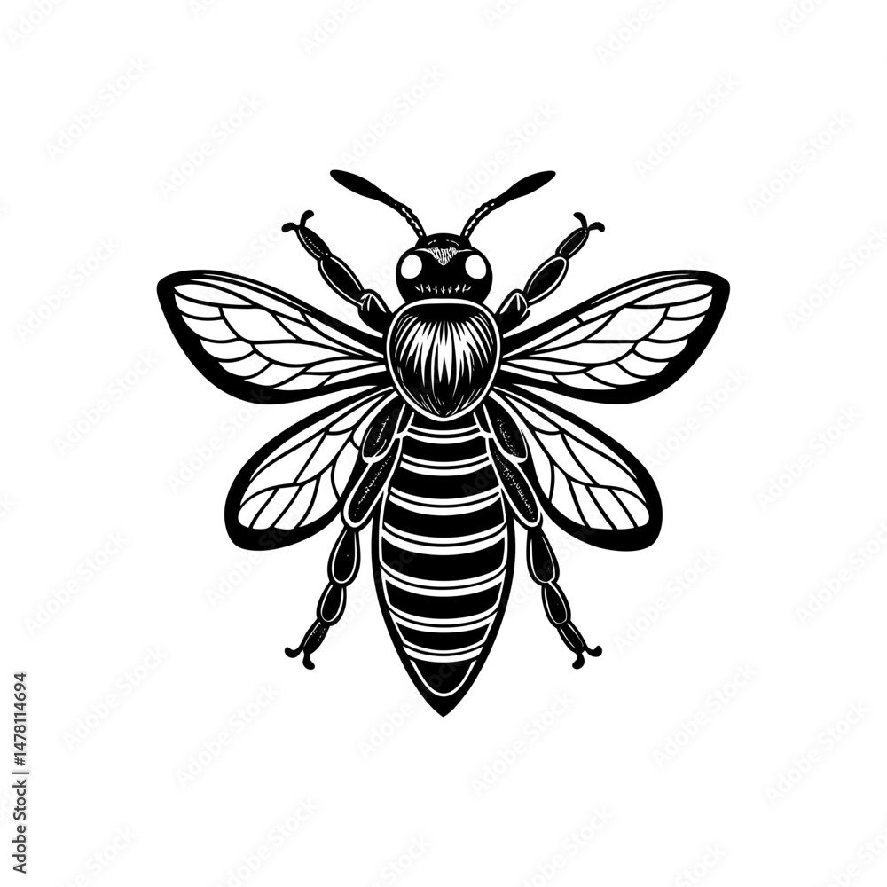 Fototapeta premium vector illustration of a bee