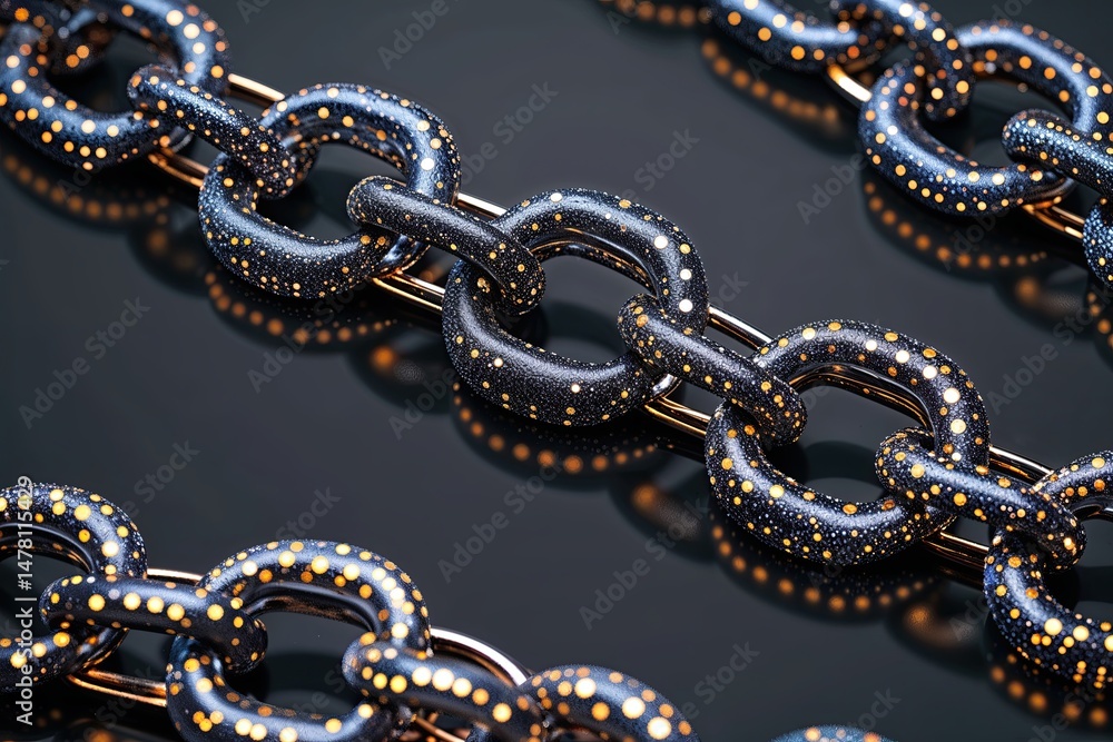 Multichain Advancement Featuring Detailed Polkadot Aesthetic and Shimmering Effect on Dark Background Multichain Advancement Featuring Detailed Polkadot Aesthetic and Shimmering Effect on Dark Background
