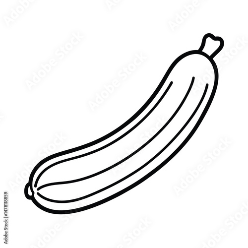 kielbasa outline vector illustration