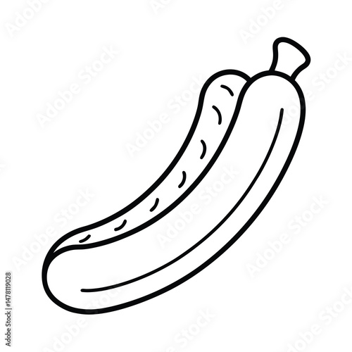 kielbasa outline vector illustration