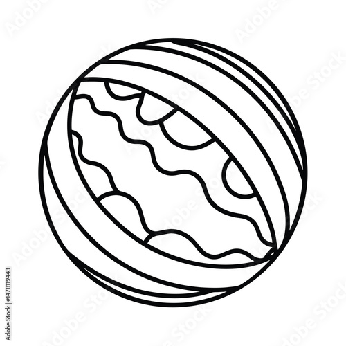 meatball outline vector illustration
