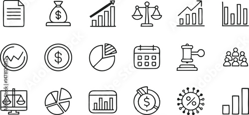 Line Style Vector Icon Set ? Data Analysis & Business Intelligence Symbols