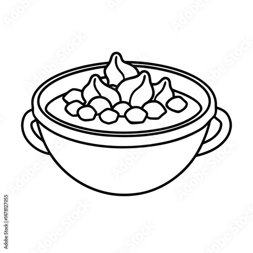 simple goulash line drawing 
