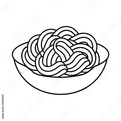 simple pasta line drawing