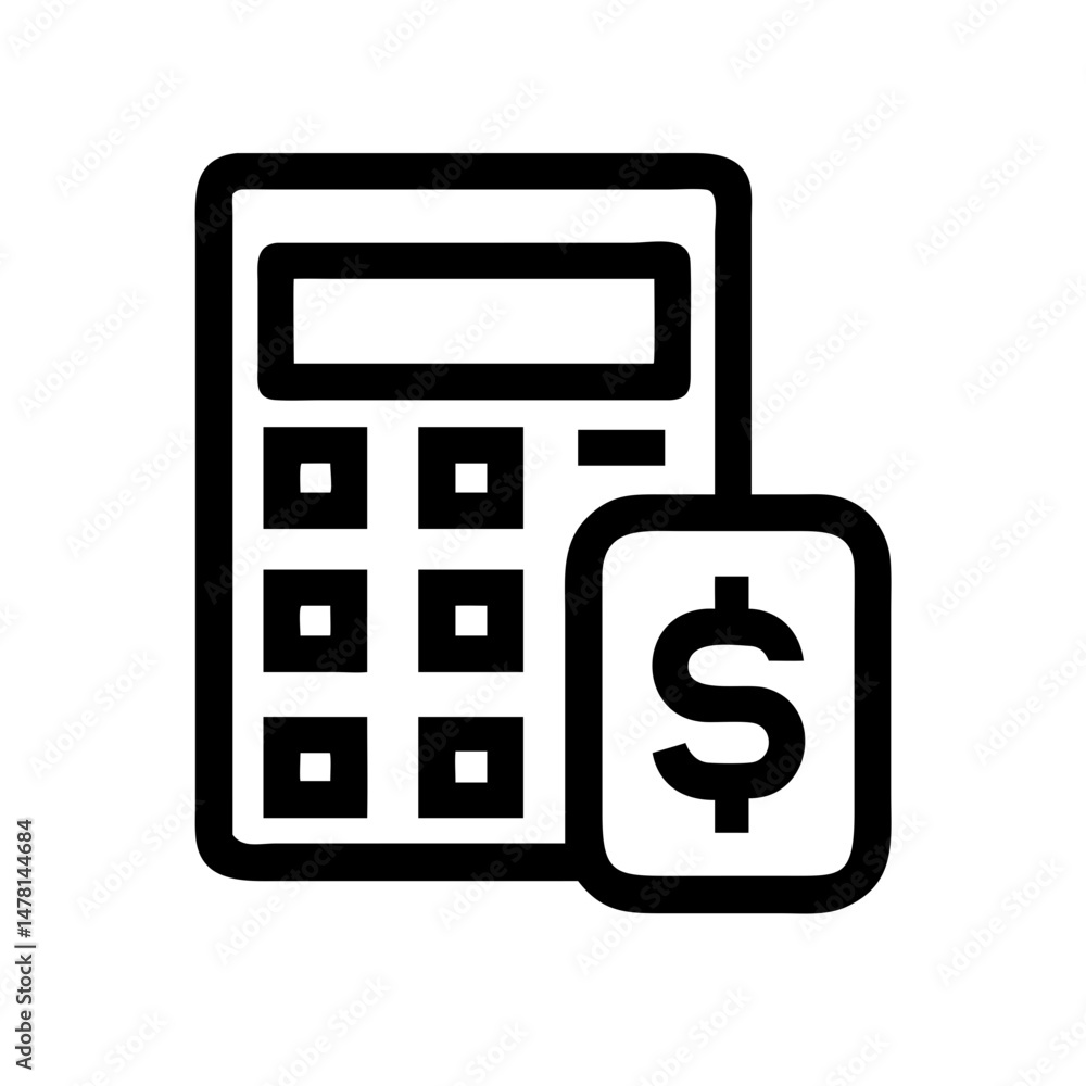 Budget Calculator Icon – Finance, Budgeting, and Accounting:
A calculator with a dollar symbol, representing budgeting, accounting, and financial planning for business or personal finance. Budget Calculator Icon – Finance, Budgeting, and Accounting:
A calculator with a dollar symbol, representing budgeting, accounting, and financial planning for business or personal finance.