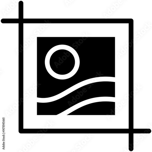 crop solid icon