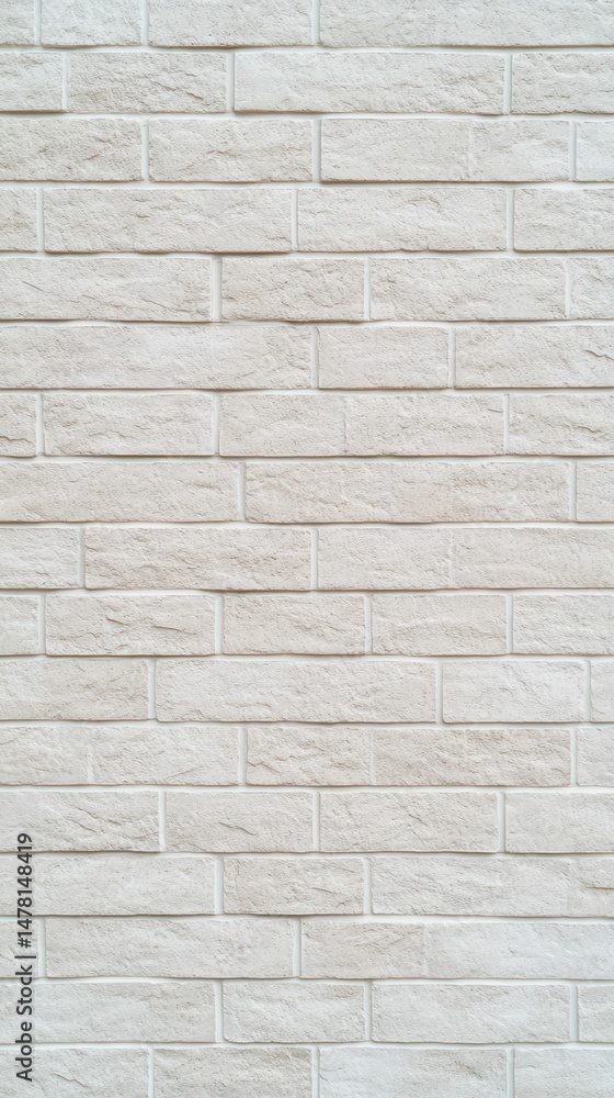 Obraz premium Off-white rectangular brick wall texture.