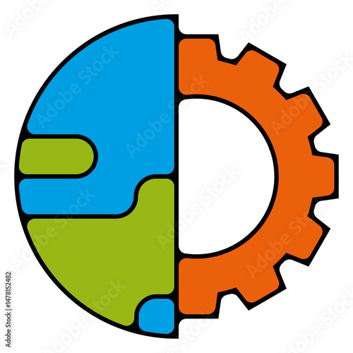 planete reglage engrenage Icone pictogramme symbole signe environnement foret arbre nature couleur