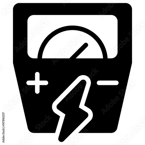 ammeter solid icon