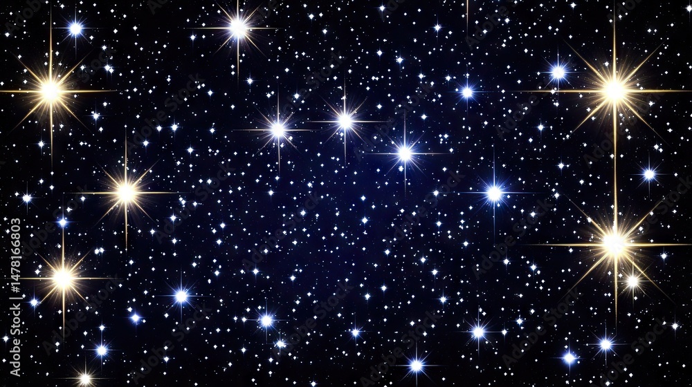 Fototapeta premium A night sky tapestry of glittering stars.