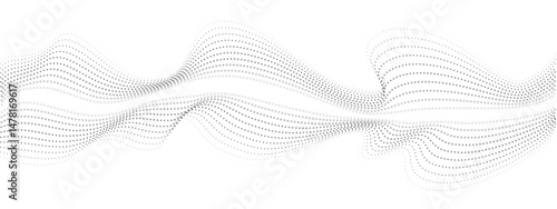 Abstract wave dots line element. Vector wave with blend lines . A curved wavy line. Dynamic sound wave. Digital frequency track equaliser