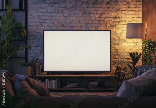 woman watching tv