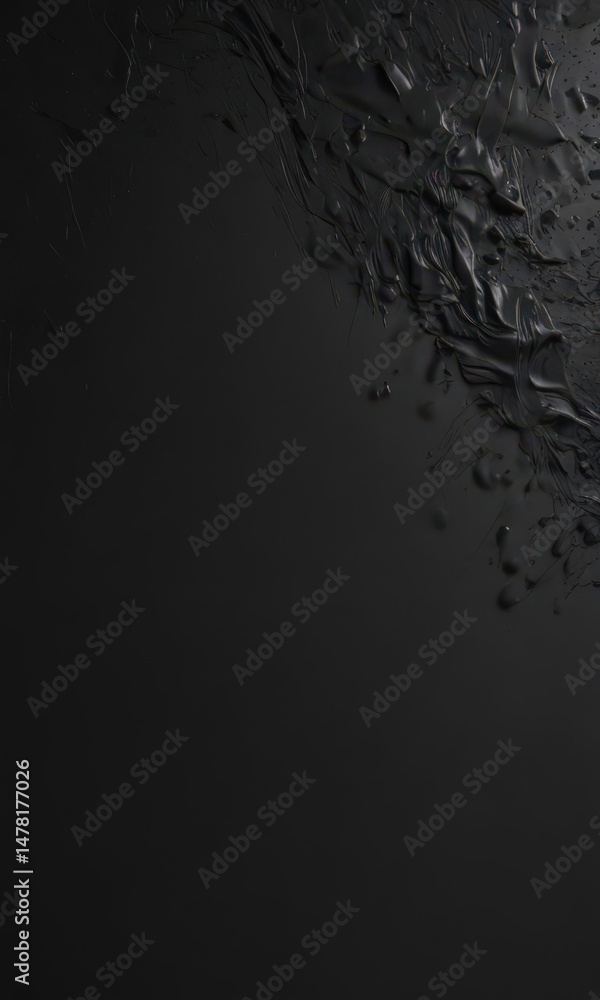Fototapeta premium Abstract black textured surface, ideal for artistic compositions , dark background, illustration, pattern