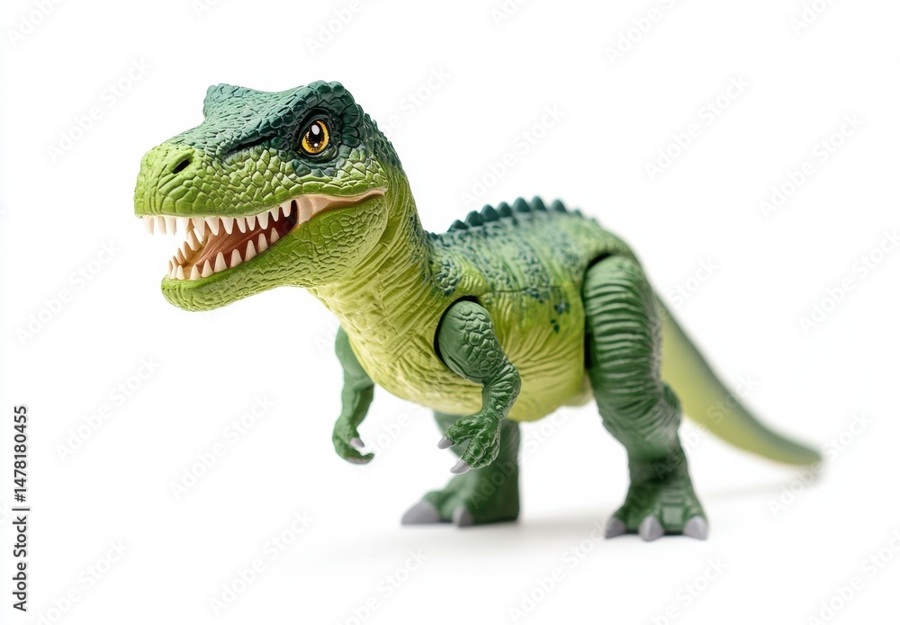 Obraz premium green iguana on white background