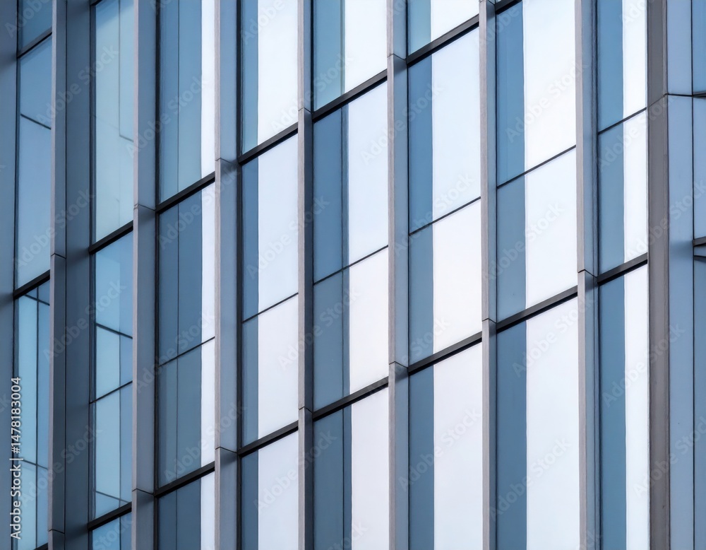 Close-up of an abstract glass and steel facade Close-up of an abstract glass and steel facade