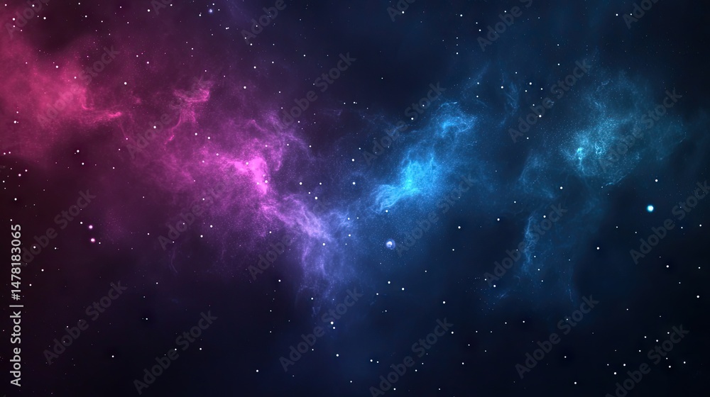 Naklejka premium Colorful cosmic nebulae expanse in deep space.