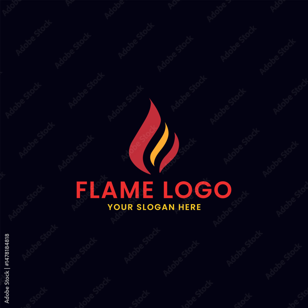 Obraz premium fire flame logo design vector