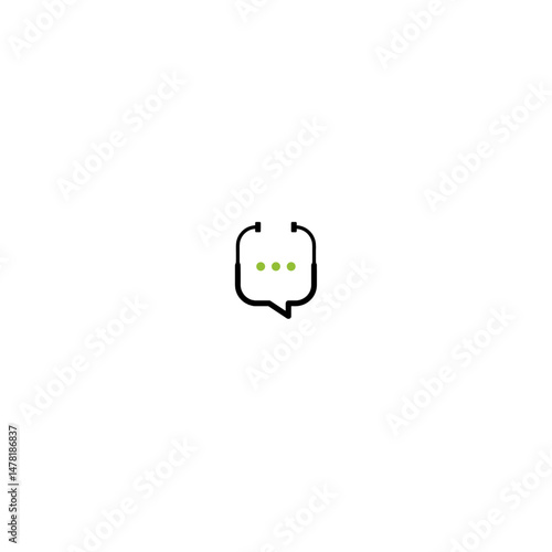 Doctor talk logo icon flat vector design