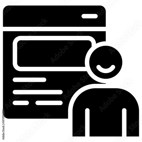 blogger solid icon