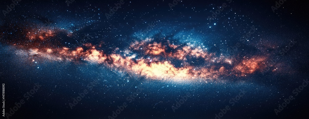 Fototapeta premium Cosmic tapestry of glowing nebulae