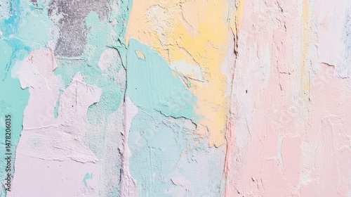 Colorful abstract wall texture in urban setting