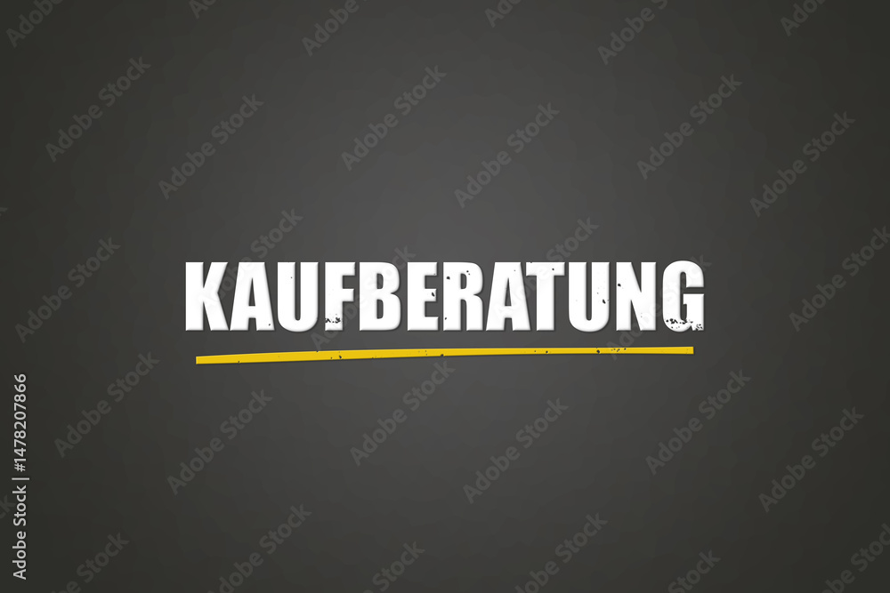 Obraz premium Kaufberatung (Buying advice) - A blackboard with white text.