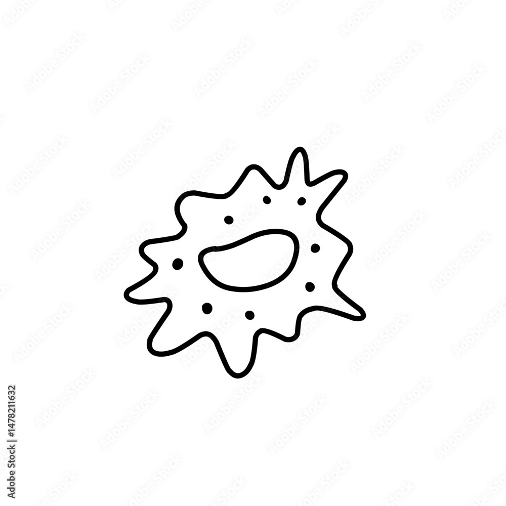 Obraz premium hand drawn immune cell icon