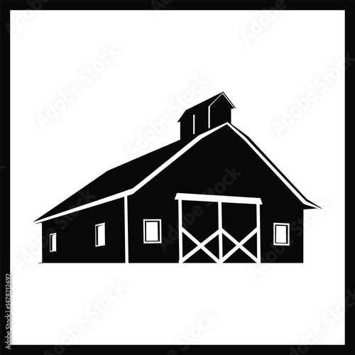 Barn Silhouette Countryside Clipart