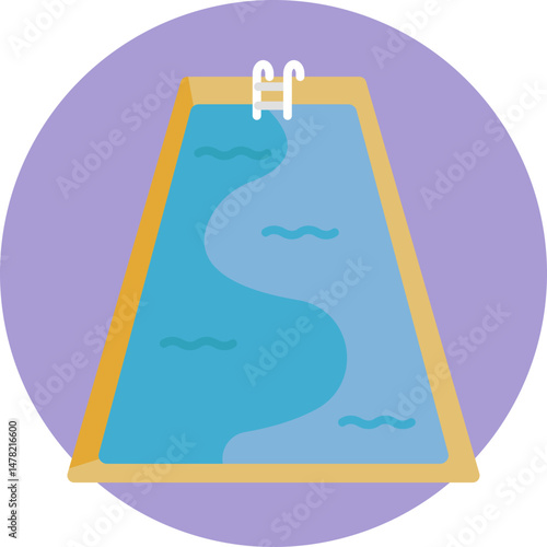 Swimming Pool: A body of water, typically chlorinated, intended for aquatic activities such as swimming and diving.