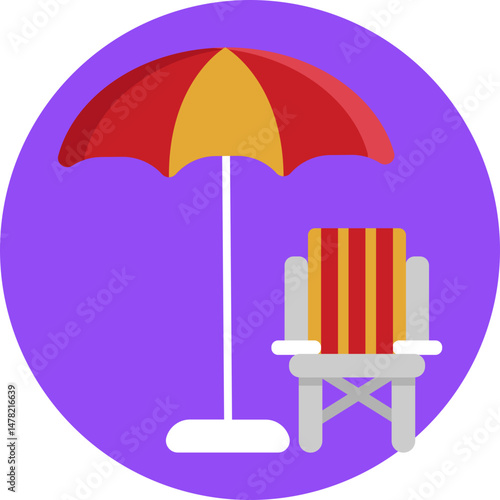 A reclining lounge chair often used for sunbathing by the pool or at the beach.